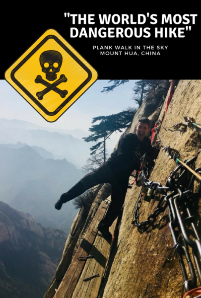 “The World’s Most Dangerous Hike”- Plank Walk in the Sky, Mount Hua, China